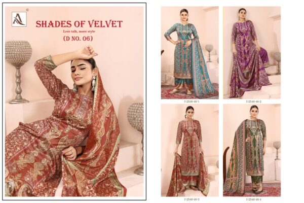 SHADE OF VELVET-6 by alok suit